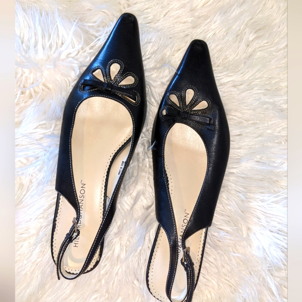 Hillard & Hanson Black Classic Heels